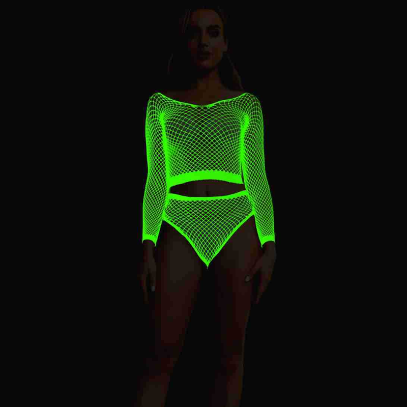 Leuchtende Sexy Dessous im europäischen und amerikanischen Stil, Nachtlicht, sexy Versuchung, aushöhlen Strümpfe, Netz-Bodystocking, Netzkleid, Yg488_voghion.com