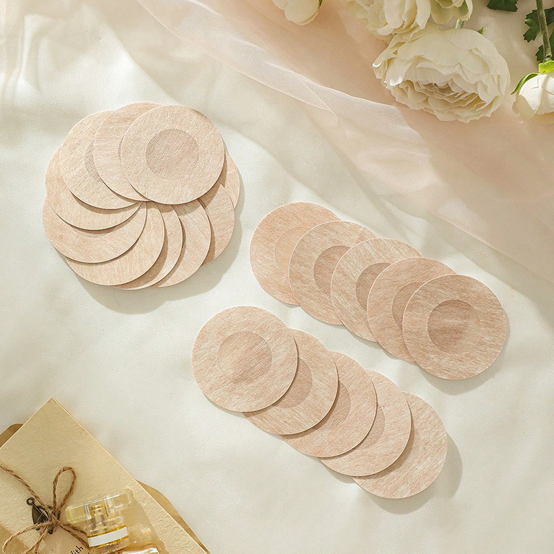 Women's clothing Disposable non-woven nipple patch Silicone invisible breast patch Anti-bump anti-exposure nipple patch_voghion.com