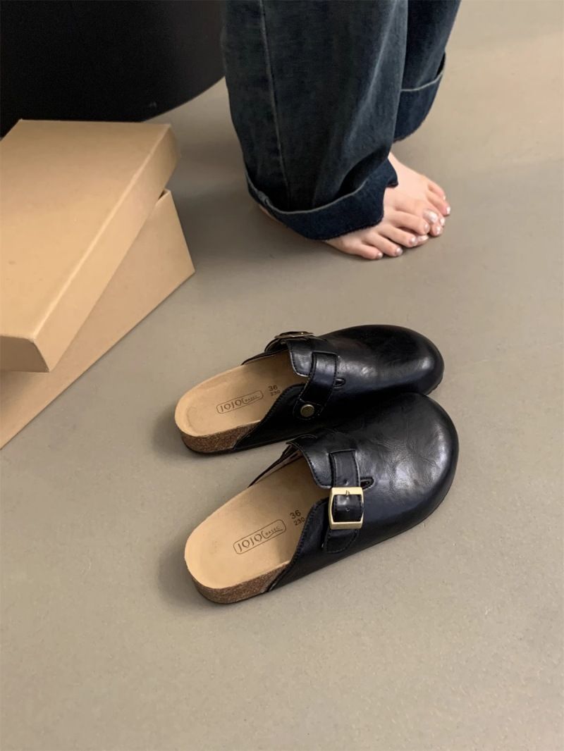 Zapatos de plataforma para mujer 2025, nuevos zapatos de estilo francés, cerrados, planos, informales y cómodos._voghion.com