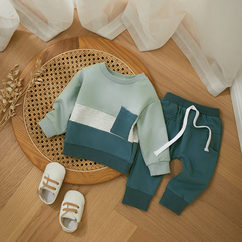 abbigliamento per bambini Pantaloni della tuta con cappuccio per bambini autunnali pantaloni in due pezzi per ragazze moda pantaloni a maniche lunghe i ragazzi indossano un completo_voghion.com