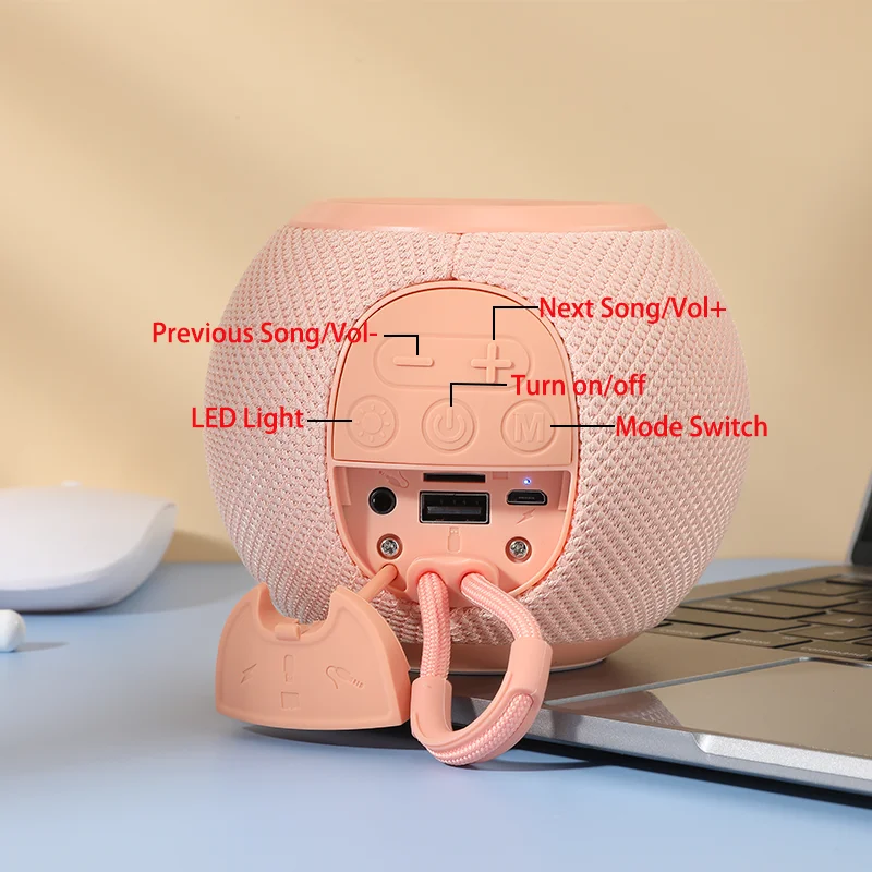 TG337 Bluetooth-høyttaler Bærbar TWS Trådløs Mini Bass Boombox LED-høyttaler IPX7 utendørs musikkspillerstøtte BT AUX FM TF_voghion.com