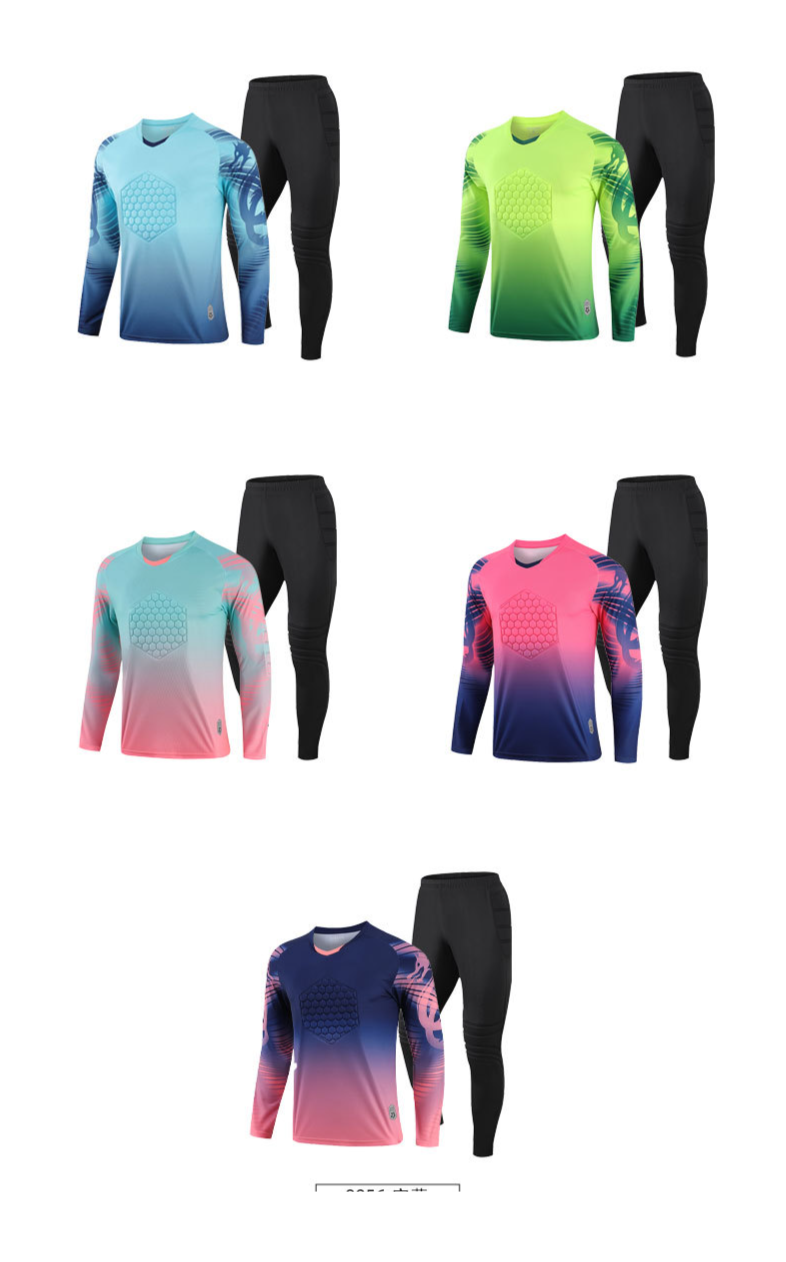 Herrenbekleidung Fußball-Torhüter mit langen Hosen und langen Ärmeln, dicker Schwamm, Schutztür, wird Gantry-Anzug tragen_voghion.com