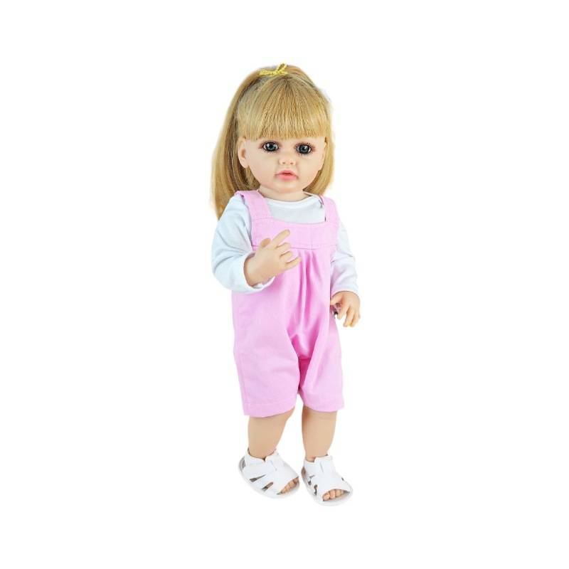 55cm Weiche Vinyl Raw Puppe Simulation Baby Spielzeug Mädchen Prinzessin Dress Up Blonde Puppe Geburtstag Geschenk_voghion.com