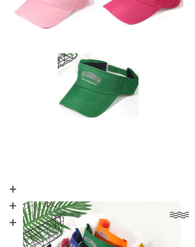 Unisex Letter Empty Top Hat Multi-colored Sun Shield All-in-one Baseball Cap_voghion.com