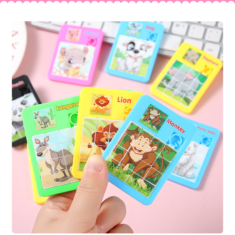 Puzzle scorrevole con animali 3-6 anni Huarong Road labirinto puzzle piccolo giocattolo regalo per bambini_voghion.com