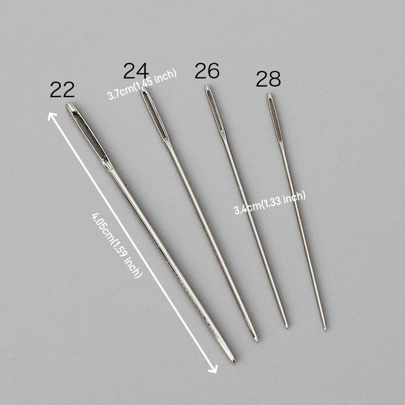 Hochwertige Kreuznadeln mit stumpfem Kopf, mehrere Stärken, 25 Stück/Packung Sticknadeln_voghion.com