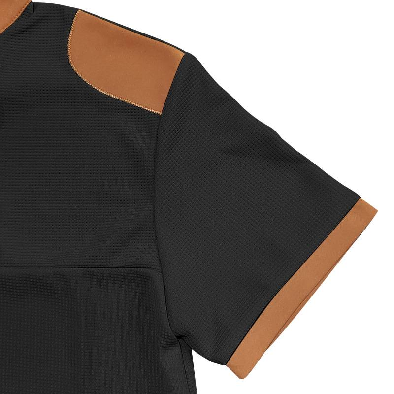 Waffle Herren Sommer Casual Tethered Henry Kurzarm Shorts Anzug_voghion.com