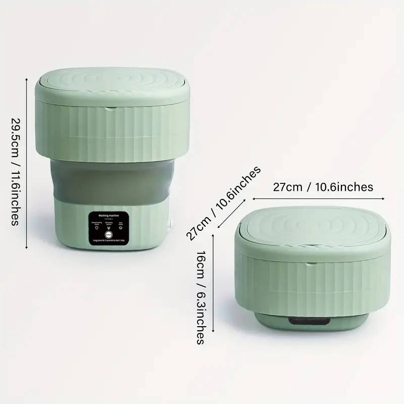 Mini Washing Machine, 9L Foldable Bucket, 3 Modes Touch Control, Socks/Underwear Washing, Portable For RV, Apartment, Camping, 220V, EU Plug_voghion.com