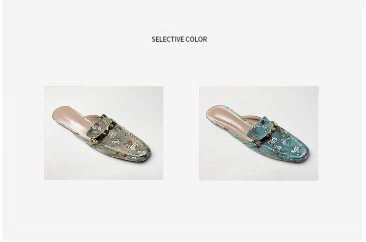 Damenschuhe im neuen Stil, Halbschuhe für Damen, neue bestickte Blumen, Retro-Damenschuhe, modische flache Sandalen, faule Pantoletten_voghion.com