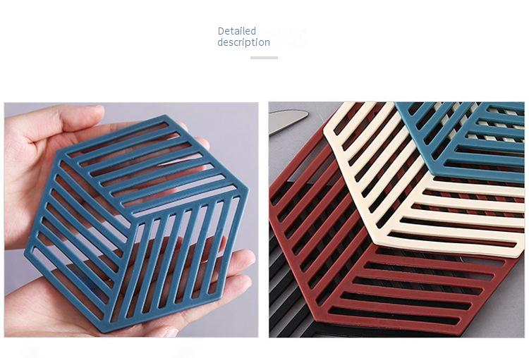 Sous-verres en silicone - Résistants à la chaleur et antidérapants pour tasses et bols (design minimaliste ajouré, lavable au lave-vaisselle, lot de 4 ou 6, décoration d'intérieur moderne)_voghion.com