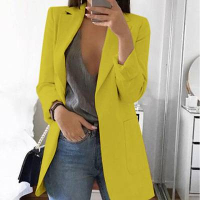 Blazer con cardigan a maniche lunghe e tasche unite_voghion.com