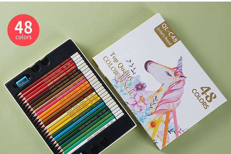 Conjunto profissional de lápis de cor à base de óleo com 120 cores para desenho, esboços e projetos artísticos - Pigmentos vibrantes, aplicação suave, estojo de madeira_voghion.com