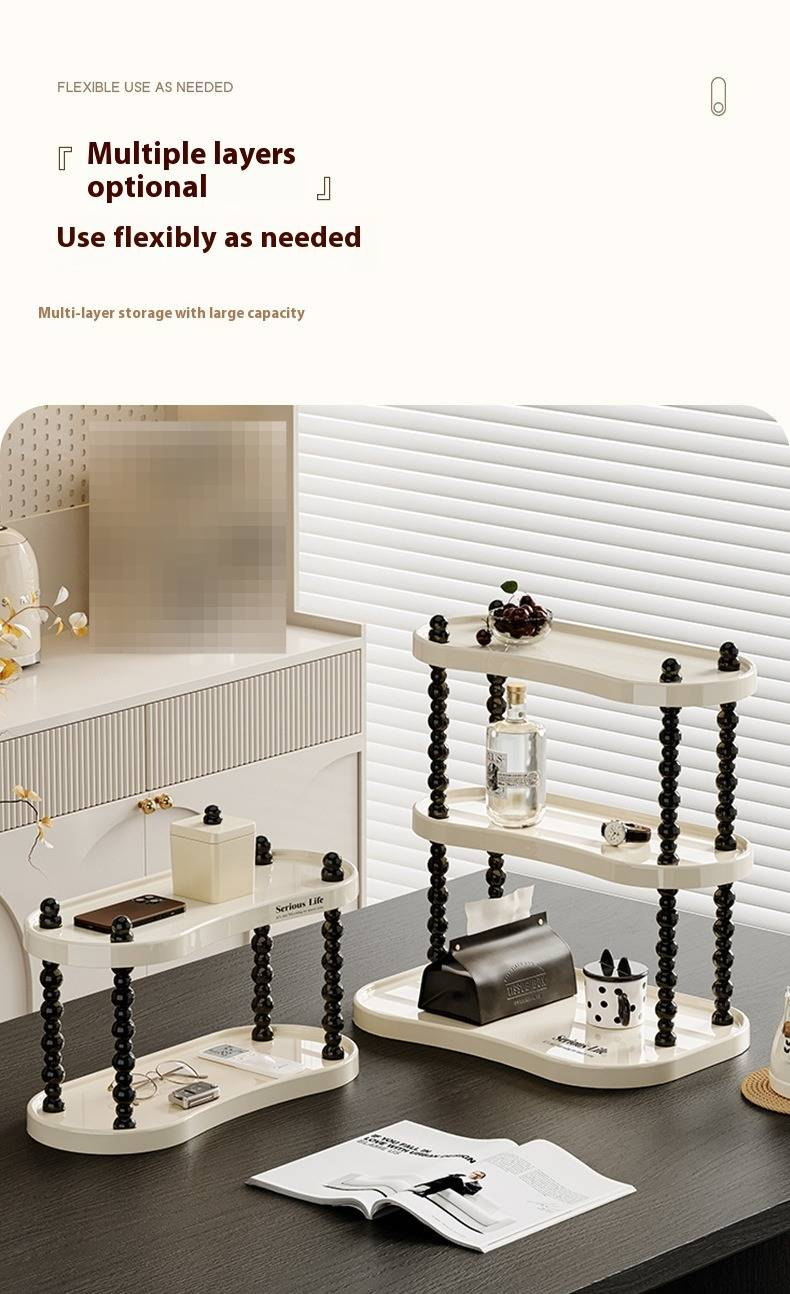 Multi-Functional Desktop Organizer – 2-Tier & 3-Tier Cup & Utensil Holder For Kitchen, Office, Bathroom (Round/Square/Wide, White)_voghion.com