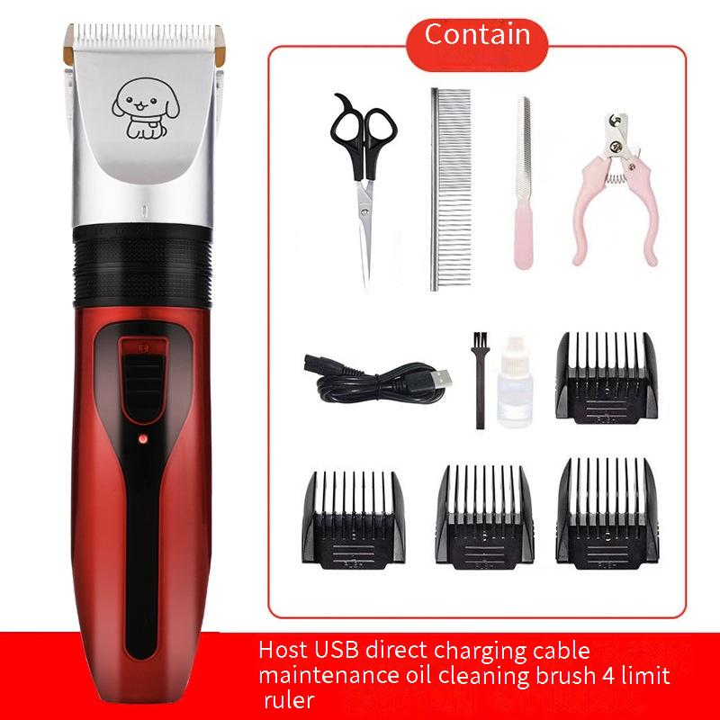 Professional Cordless Pet Grooming Clipper With Ceramic Blade - Quiet & Safe Trimmer For Dogs & Cats - Multiple Attachments For Full Grooming Kit_voghion.com