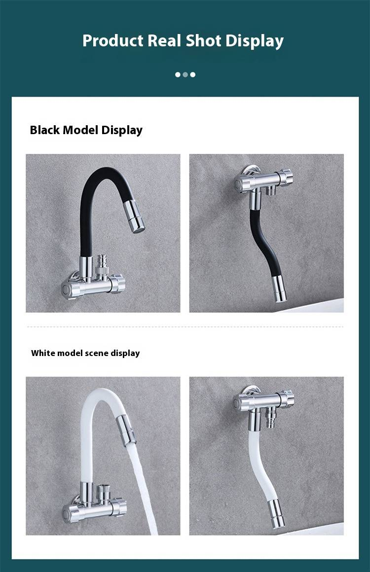 Universal 360° Swivel Faucet Extension Hose – Stainless Steel Water Tap Extender For Bathroom & Kitchen (20CM/30CM/50CM, Chrome/Black/Orange)_voghion.com