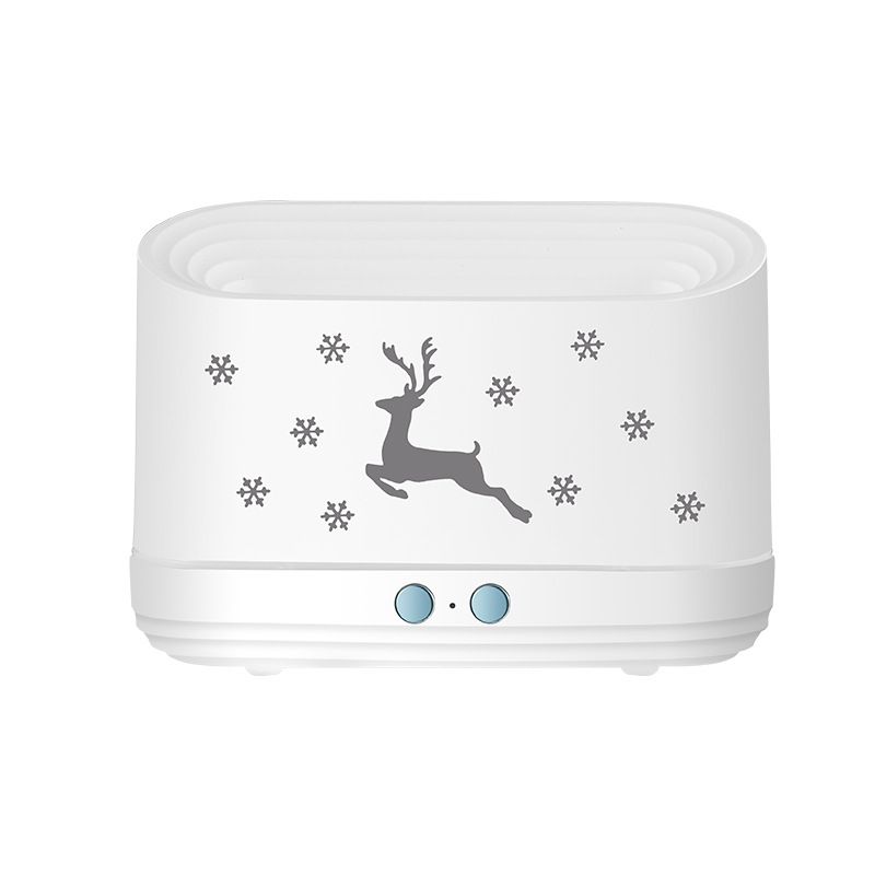 Large Capacity Aromatherapy Humidifier With Flame Effect LED Lights, USB/AC Powered Square Diffuser For Bedroom, 6.5W Low Energy Consumption_voghion.com