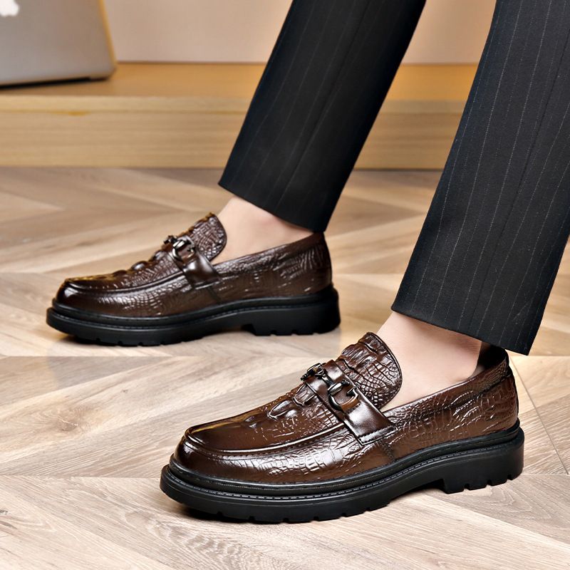 LQ2569 Cow Leather Men's Shoes,Choose Size And Tell Seller_voghion.com