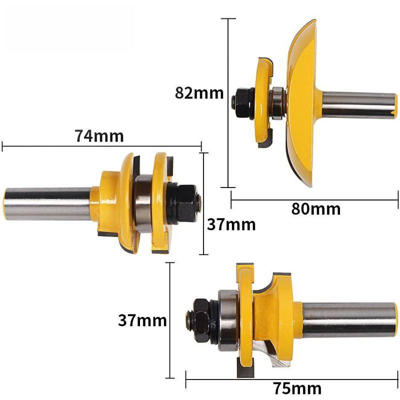 Woodworking Router Bits Set – Professional Flush Trim, Round Over, And Grooving Cutters For Cabinet Doors, Edging & More_voghion.com