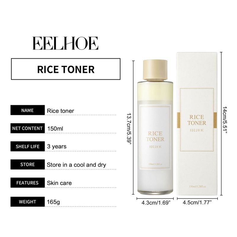Rice Toner Derin Nemlendirici Tonik Aydınlatıcı Cilt Pürüzsüzleştirici Yüz Toniği Su Yüz Tonlama Solüsyonu Cilt Bakım Ürünü 150ml_voghion.com