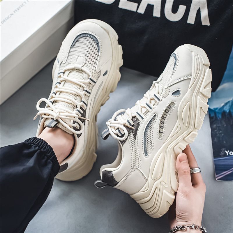 Unbeatable Quality Men's 2025 New Spring Paris Fashion Brand Dad Sports And Leisure Men's Running Shoes Height Increasing_voghion.com