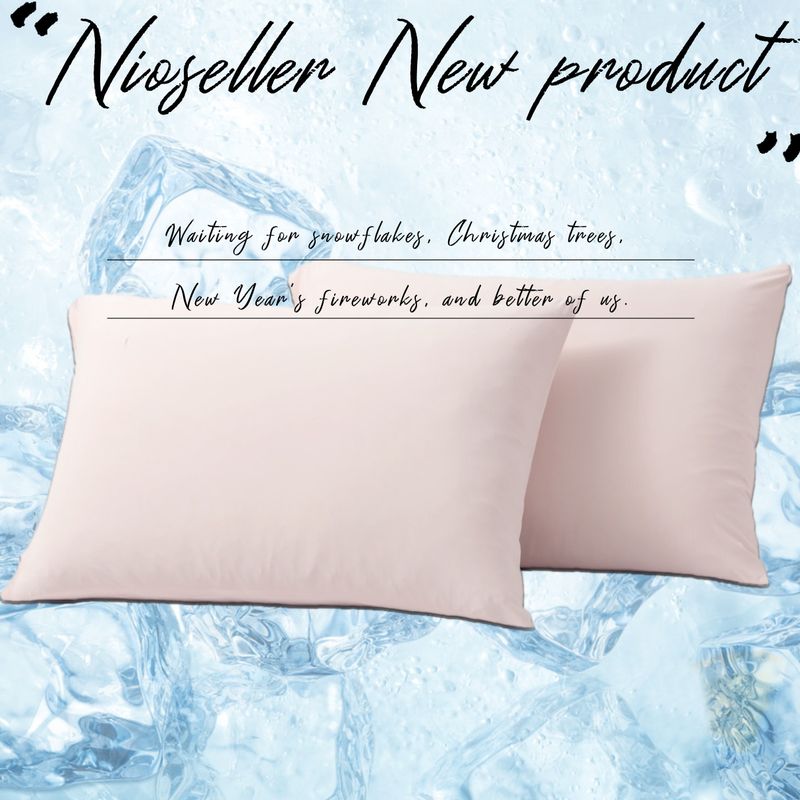 Summer New High Weight Solid Color Cool Silky Mattress Cover Pillowcase Set_voghion.com