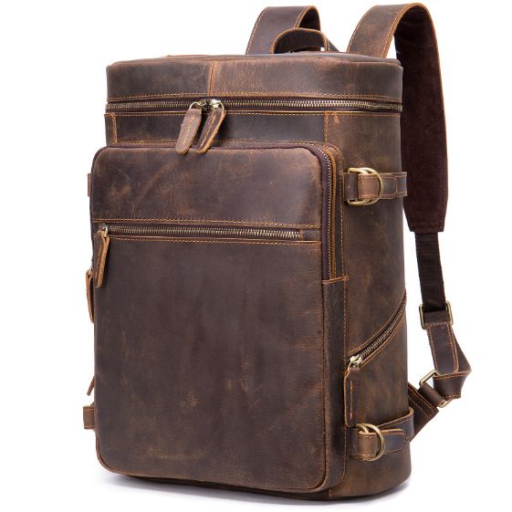 2025s Reiserucksack mit großer Kapazität und doppelter Schulterpartie 2025 Herrenrucksack aus echtem Leder_voghion.com