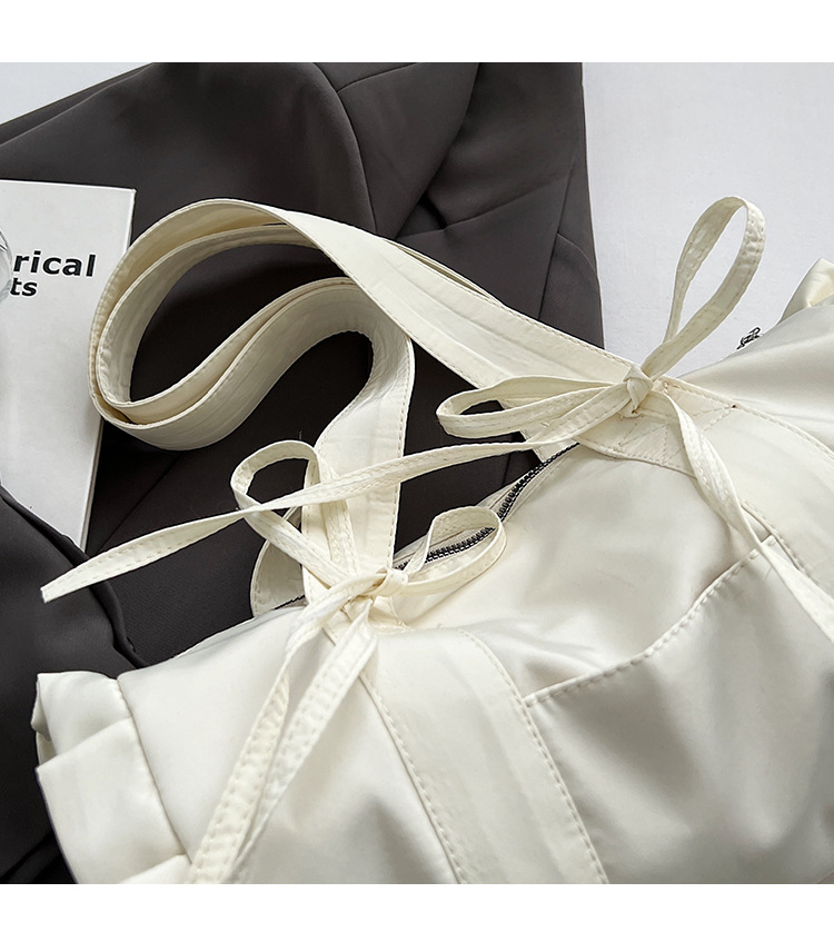 Sladká válcová krajková mašle s jedním ramenem, dámská kabelka do podpaží, nový trend roku 2024_voghion.com