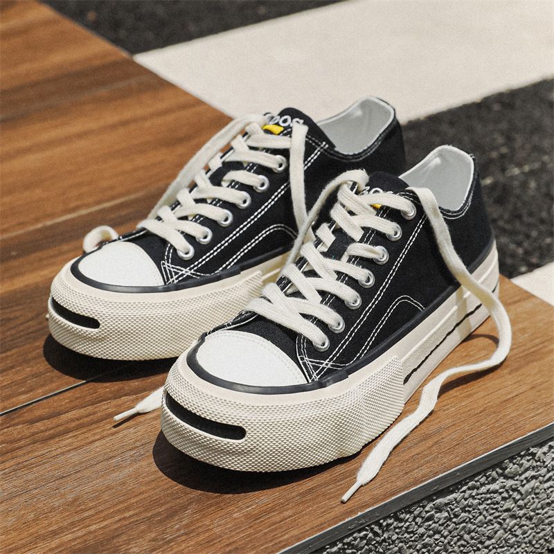 AFANTING Scarpe casual basse in tela con intersuola morbida e altezza maggiorata per uomo, tendenza di nicchia_voghion.com