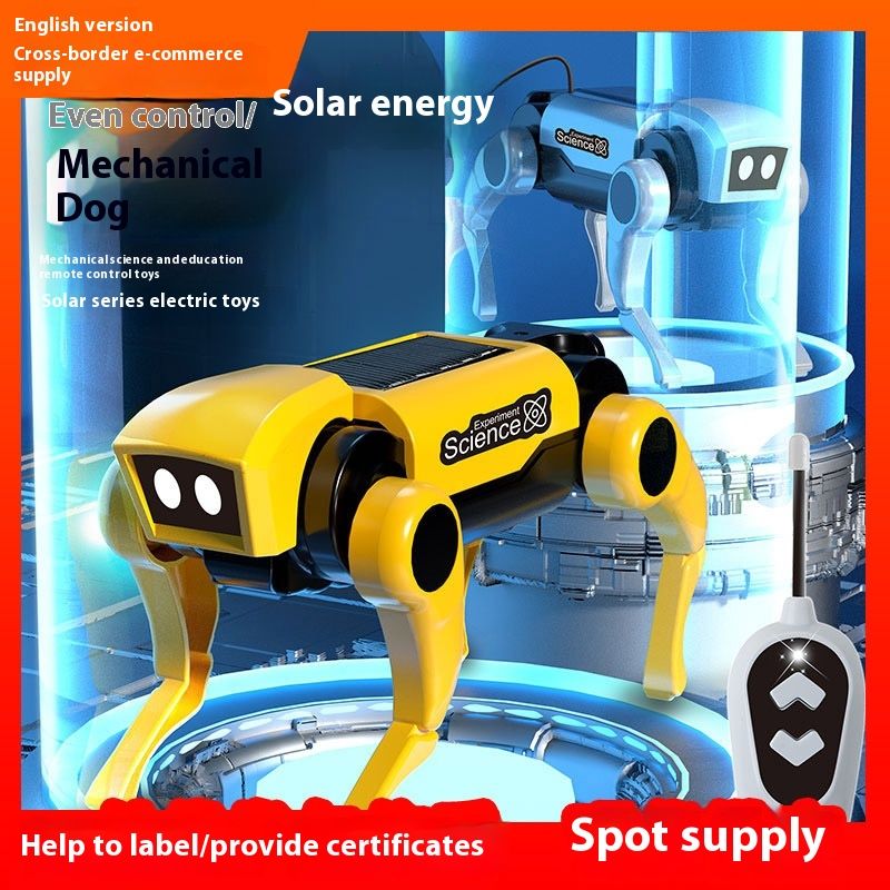 Uus teadus ja haridus Päikeseenergia masin Koer Steam DIY eksperimentaalne pusle Elektriline kaugjuhtimispult mänguasi kingitus_voghion.com