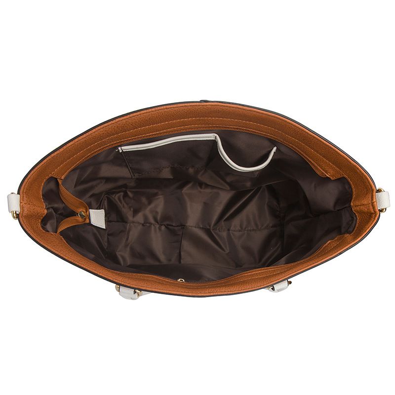 Borsa a tracolla grande capacità, da donna, autunno inverno, con motivo a blocchi di colore, nuova collezione Mother-Daughter 2024_voghion.com