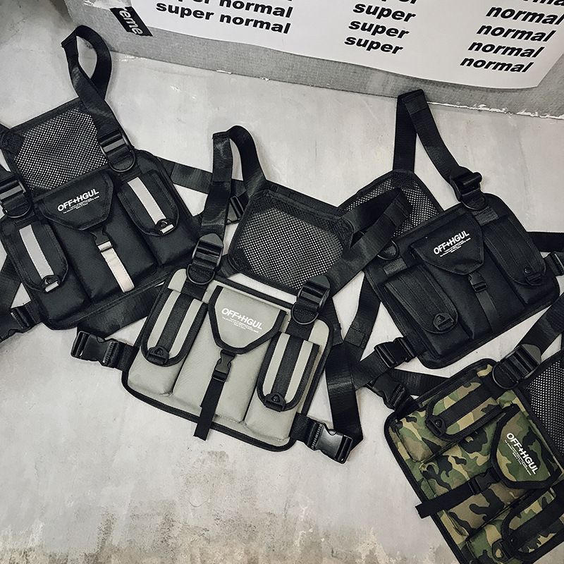 2022 Neue funktionale taktische Mode trendige Marke Weste Rucksack Arbeitskleidung Brusttasche_voghion.com