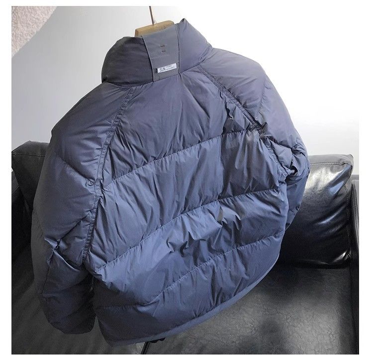 Abbigliamento maschile nuovo standard nazionale giacca da uomo in seta e cotone da uomo tinta unita collo alto giacca corta calda versatile può essere aperta_voghion.com