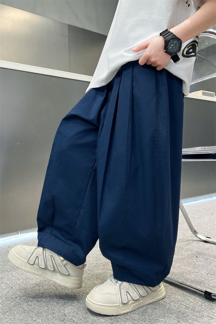 Kids’ Clothing Boys Summer Solid Color Anti Mosquito Pants New Style Medium And Large Children's Summer Children's Thin Trousers Boys Casual Pants_voghion.com