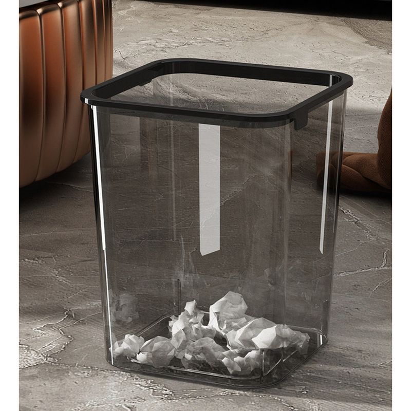 Grande cestino quadrato in plastica per soggiorno, cucina, camera da letto, bagno, dormitorio, stile moderno, trasparente, leggero, lusso_voghion.com