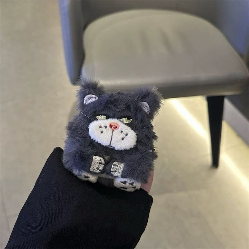 Plush Cute Gray Cat Suitable For 4th Earphone Niche Personality A Pple 2/3rd Generation Protective Case_voghion.com