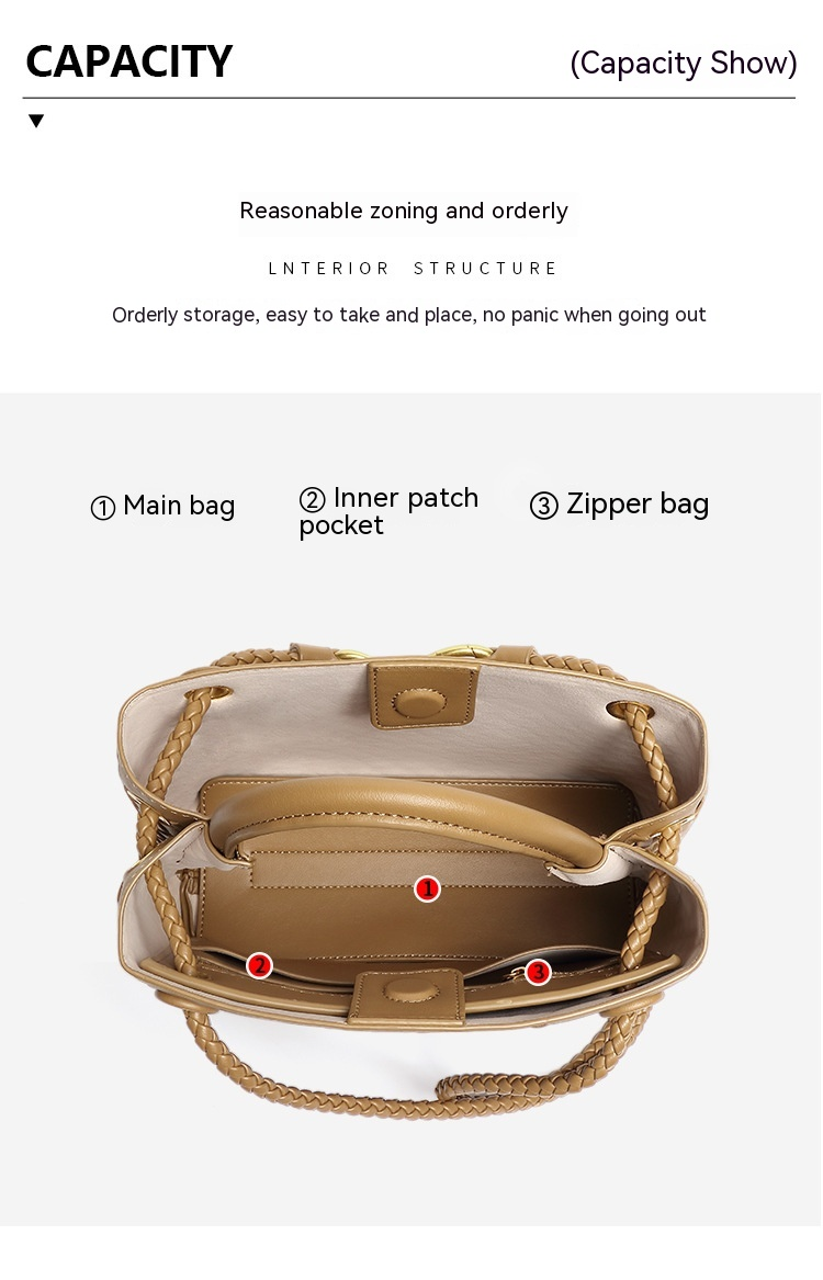 Jauna ietilpīga rokassomiņa sievietēm ar personību un vienkāršu temperamentu. Ar rokām darināta auduma soma ir praktiska un daudzpusīga. Viena plecu soma_voghion.com