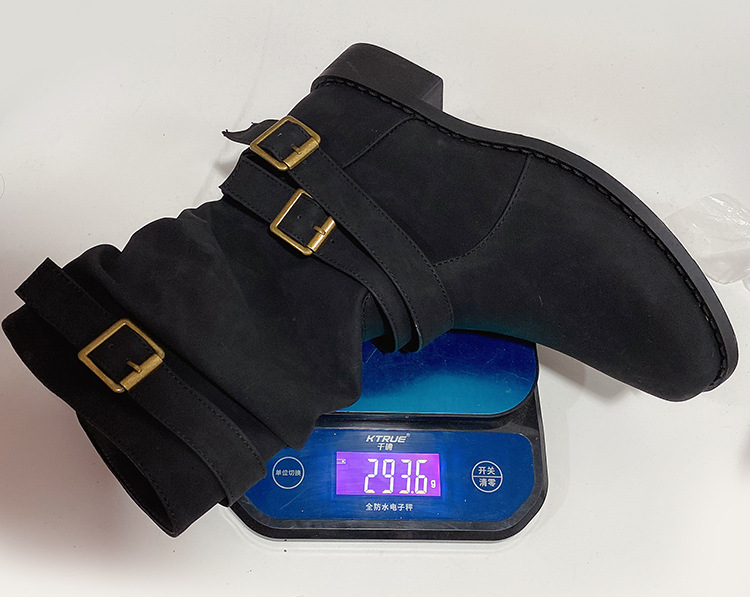 Damenschuhe Mid-Tube-Stiefel Damen Herbst und Winter Retro Martin Gürtelschnalle große Damenstiefel Großhandel_voghion.com