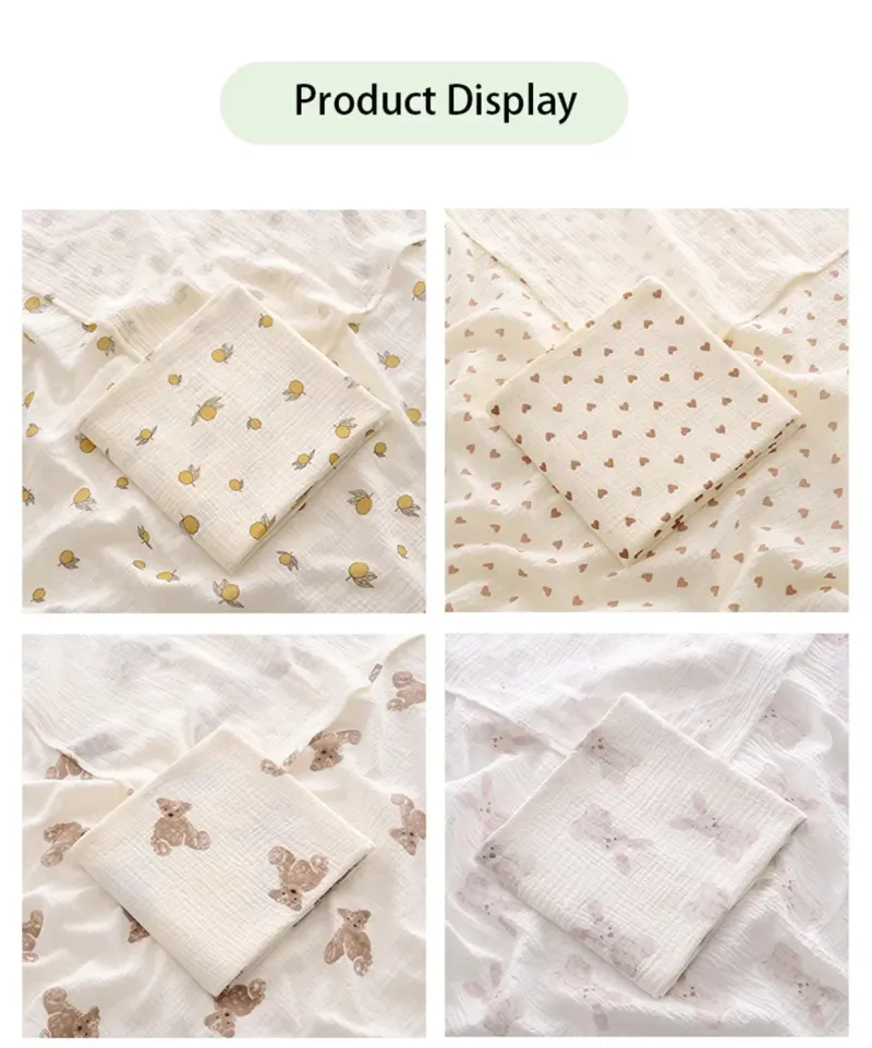 Newborn Muslin Blanket Baby Swaddle Summer Bedding Baby Stuff Thin Stroller Blanket Muslin Squares Receiving Blanket_voghion.com