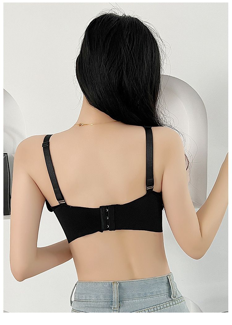 Lace back fixed cup camisole lingerie for women, anti glare, breathable, seamless, sexy inner layer, gathered and_voghion.com