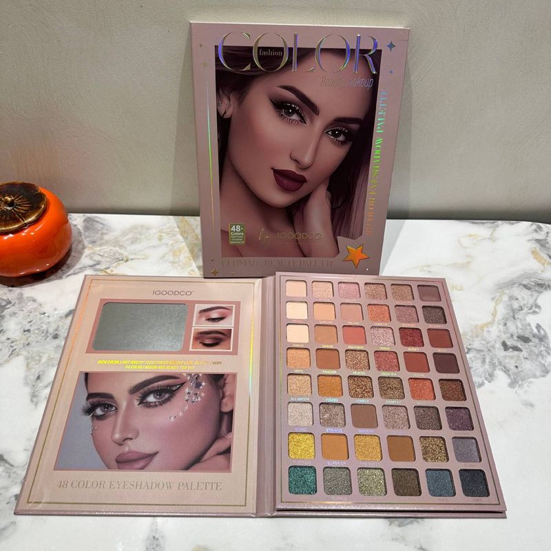 Ombretto Nuova palette di ombretti color terra da 48 colori, opachi e perlescenti_voghion.com