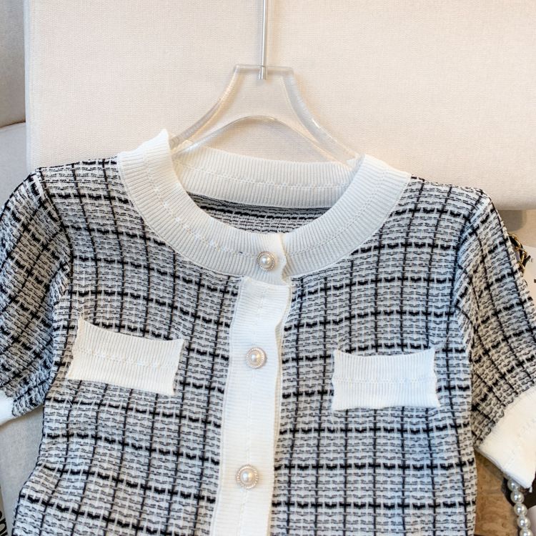 Women's Clothing New Summer And Autumn Design Temperament Slim Ice Silk Knitted Tops_voghion.com