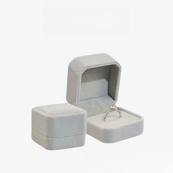 Wedding Ring Box Flannel Wedding Proposal Diamond Ring Box Jewelry Box Stud Earring Box Packaging Gift Box Birthday Valentine's Day Anniversary Gift_voghion.com