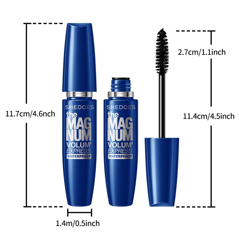 Máscara de pestañas SHEDOES de cuatro colores, resistente al agua y al sudor, de larga duración, de secado rápido y gruesa_voghion.com