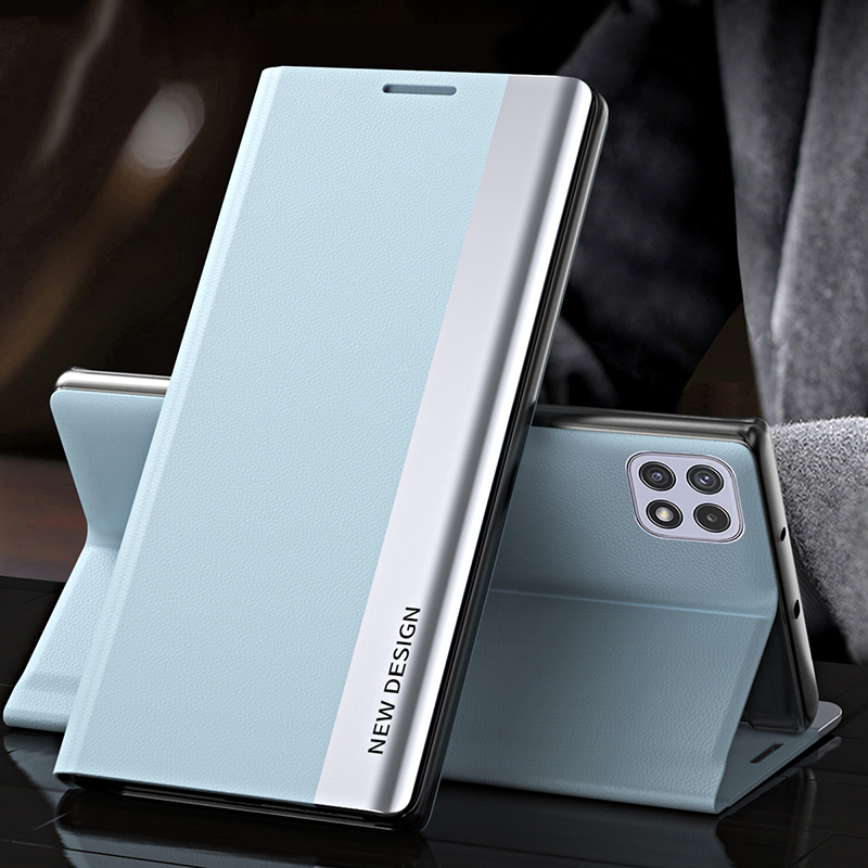Luksusa ādas atlokamais futrālis Samsung Galaxy A03s A10 A13 A14 A24 A22 A30S A32 A42 A51 A52 A53 A54 A71 A72 A73 A81 M14 M23 M33 M53 statīva tālruņa vāciņš_voghion.com