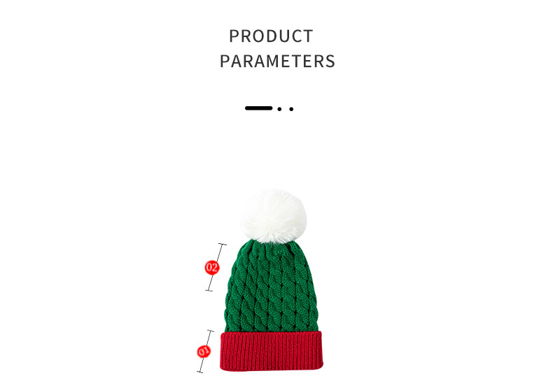 Gorro navideño Gorro navideño infantil Gorro de lana de punto navideño lindo y cálido para otoño e invierno_voghion.com