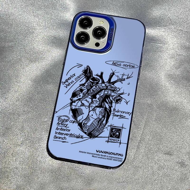 Tide heart exempelfigur för iPhone15promax telefonfodral premium sense 16/13/12 all inclusive anti-brottning_voghion.com