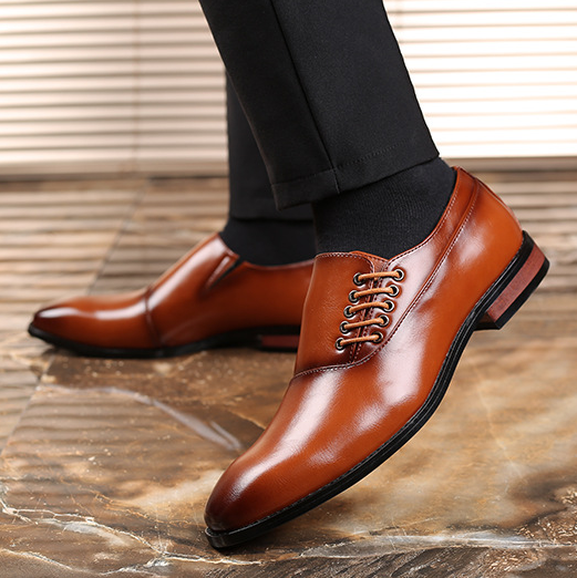 2024 Fashion New British Style Men's Fashion Trend Single Business Dress Leather Shoes_voghion.com