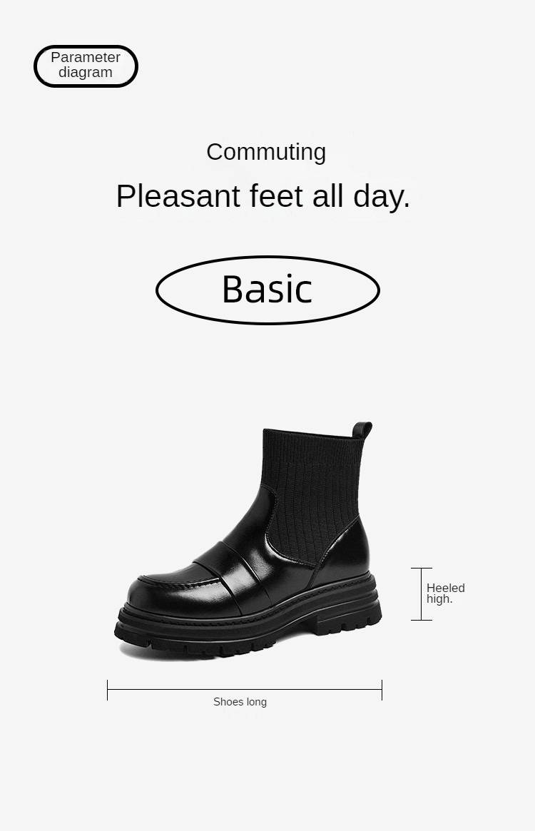 cameido Damen-Schlankheitsstiefel mit dicker Sohle und klobigem Absatz, vielseitige, runde Zehenpartie, elastische Strick-Schlauchsockenstiefel für Herbst und Winter 2024_voghion.com