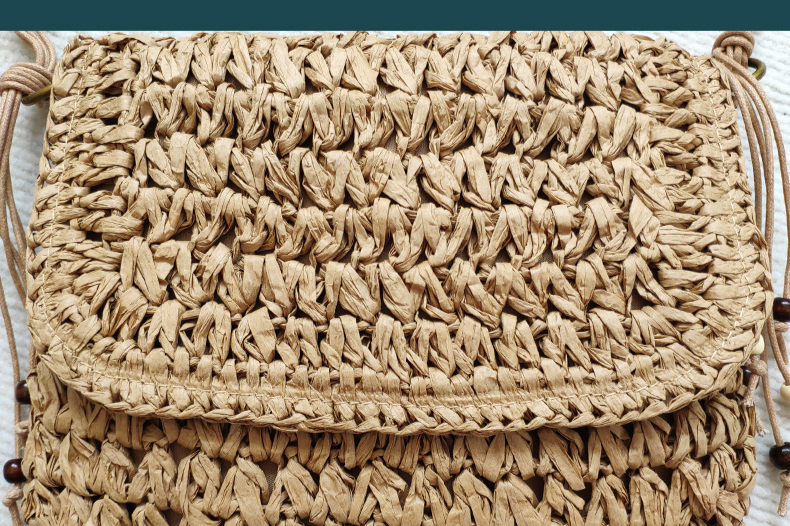 Borse da donna alla moda a forma di ventaglio, borsa a tracolla in paglia fatta a mano, nuova borsa quadrata piccola intrecciata, letteraria, da spiaggia_voghion.com