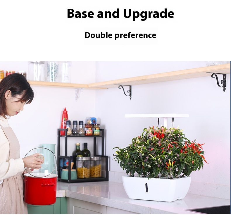 Máquina de plantio hidropônico inteligente com WIFI Equipamento hidropônico de vegetais domésticos Máquina de cultivo sem solo com luz de preenchimento doméstico_voghion.com